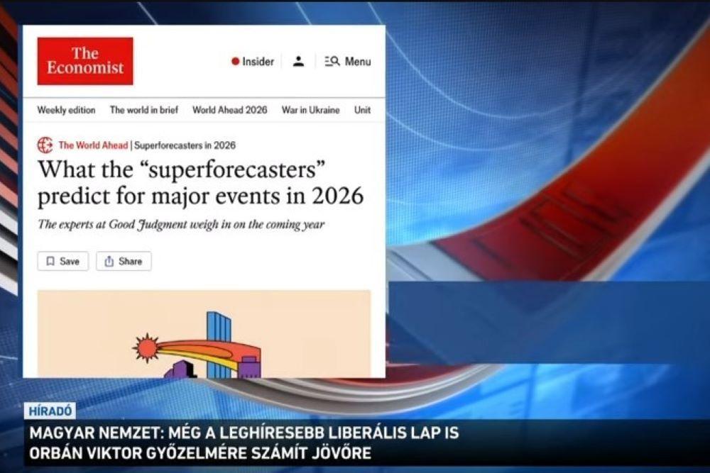 A kormánymédia arra hivatkozik, hogy még egy brit liberális lap szerint is a Fidesz nyeri a választást, de a forrásuk hamis 