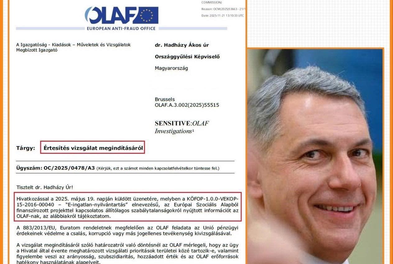 OLAF-vizsgálat indult egy 16 milliárdos ingatlannyilvántartó rendszer miatt