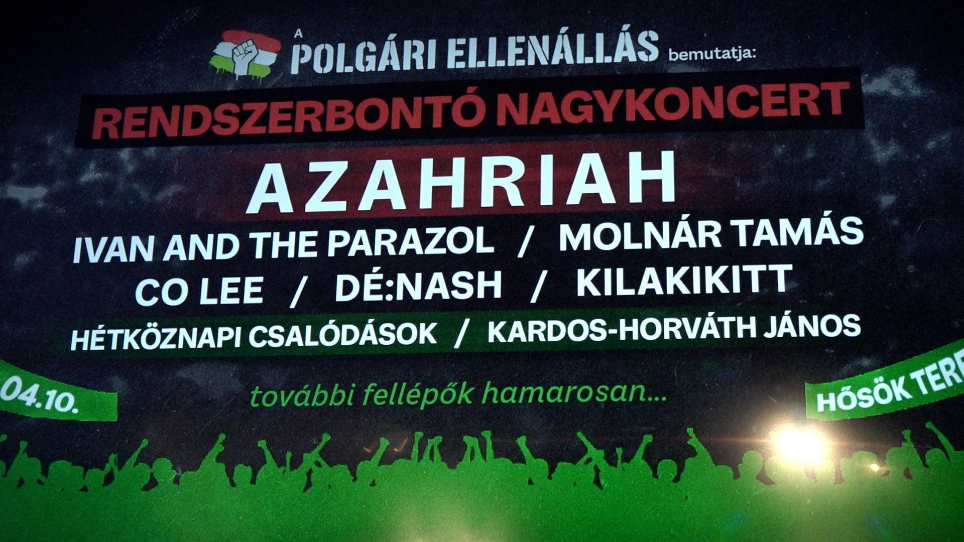 Rendszerváltó nagykoncert Azahriah-val - Krúbi is színpadra léphet